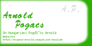 arnold pogacs business card